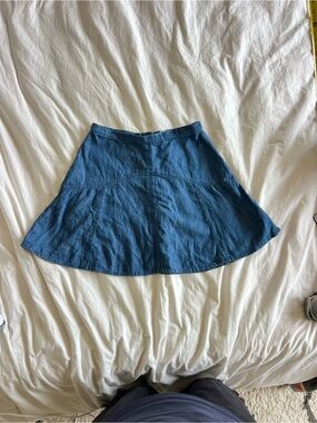 Madewell Chambray sz 4 Blue Denim A-Line Women's Skirt